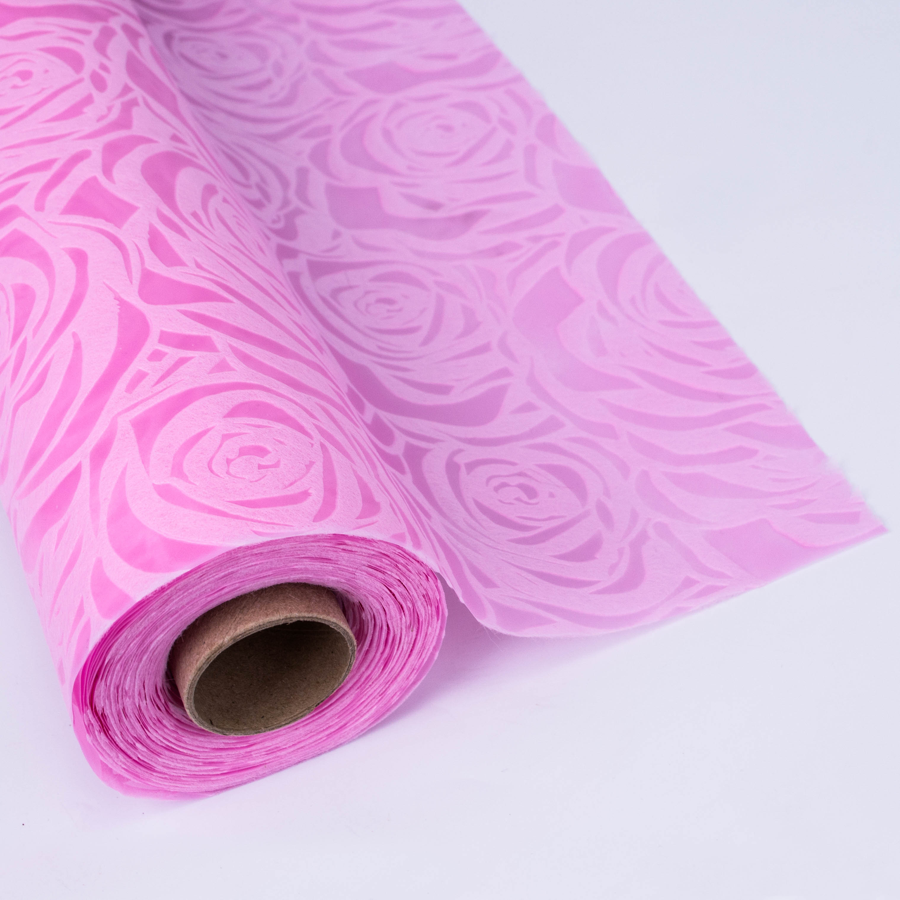 Фетр Большие Розы Розовый 50см*10ярд 116