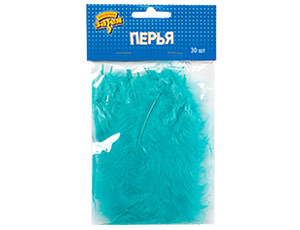 Перья декоративные Тиффани 10см 30шт/G