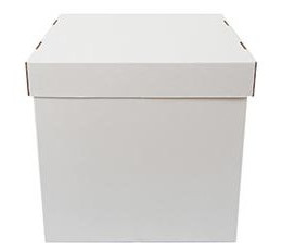 Коробка д/надутых шар 60х60х60см Белая ЕУТ