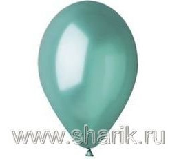 Шар (12/30 см) Металлик Зелёный/55 100шт GEMAR