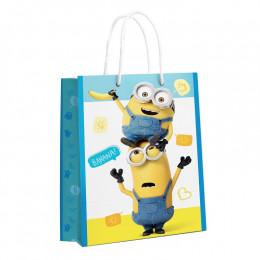 Пакет подарочный Minions 2 Голубой 22*31*10 см