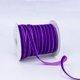 Лента бархатная 1 см*50 ярд Тёмно-сиреневый (SF-913)