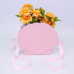Сумка под цветы Ракушка 19x12.5x16cm Розовая т.м 60