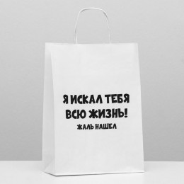 Пакет Крафт с приколами Жаль нашел 24*10*33см